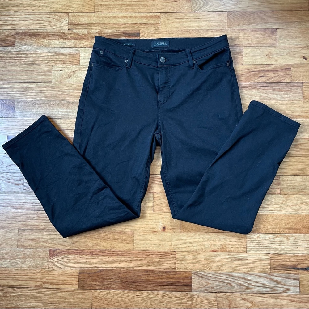 Talbots Flawless Five Pocket Slim Ankle Sz 10 Black Very Good Condition